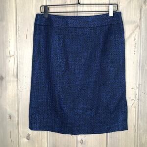 Banana Republic Blue Tweed Pencil Skirt 10